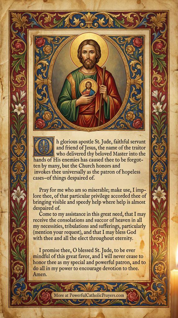 A Powerful Prayer for Help with St. Jude Thaddeus