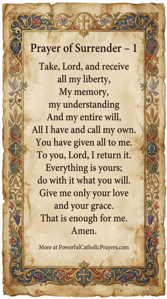 Catholic Prayer of Surrender